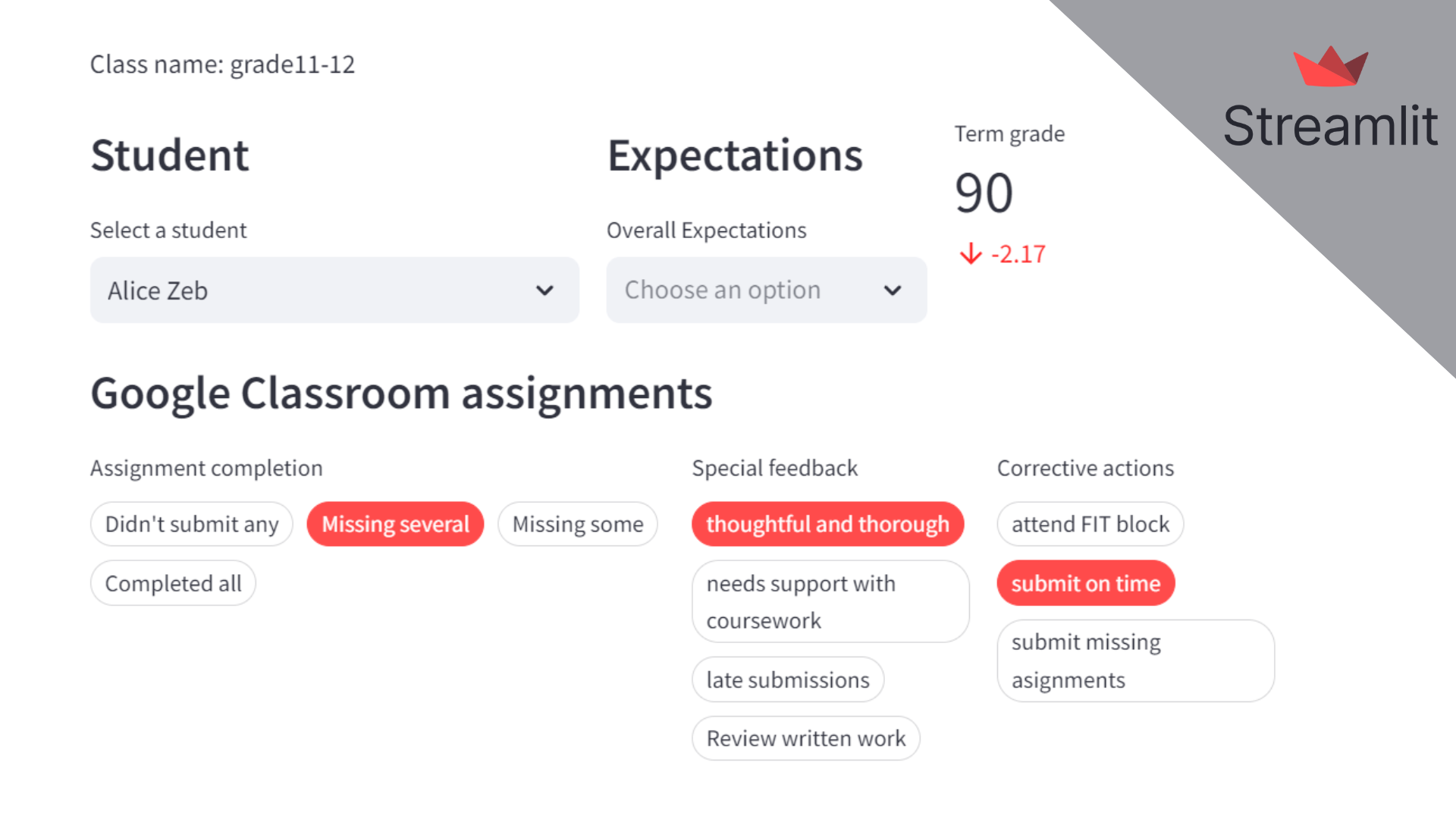 HomeEc Comment Cards for Teachers