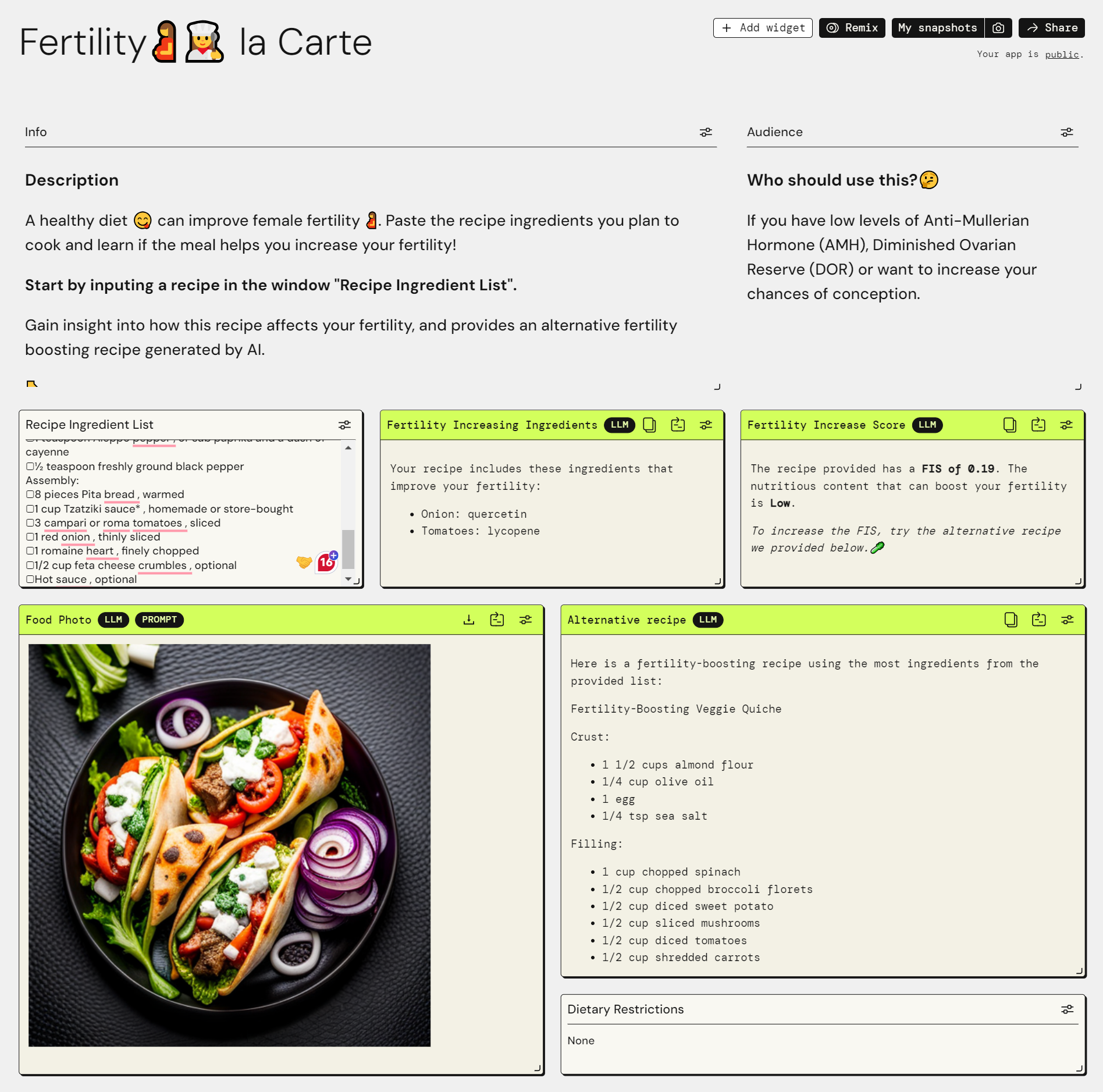 Fertility🤰👩‍🍳 à la Carte